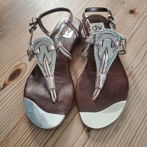 Dolce Vita Metallic Rope Sandals Size 6.5